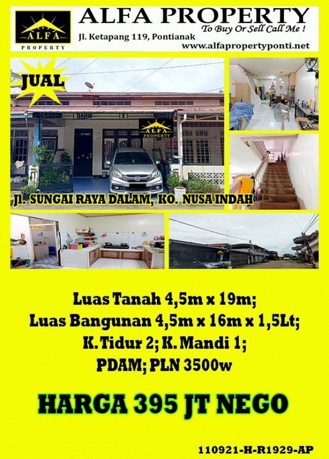 Rumah Komp. Nusa Indah, Pontianak, Kalimantan Barat