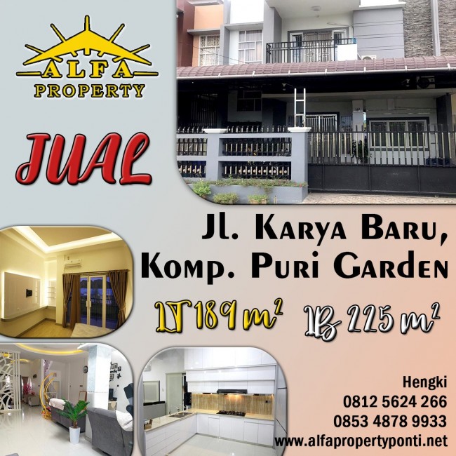 Rumah Komp. Puri Garden, Pontianak, Kalimantan Barat