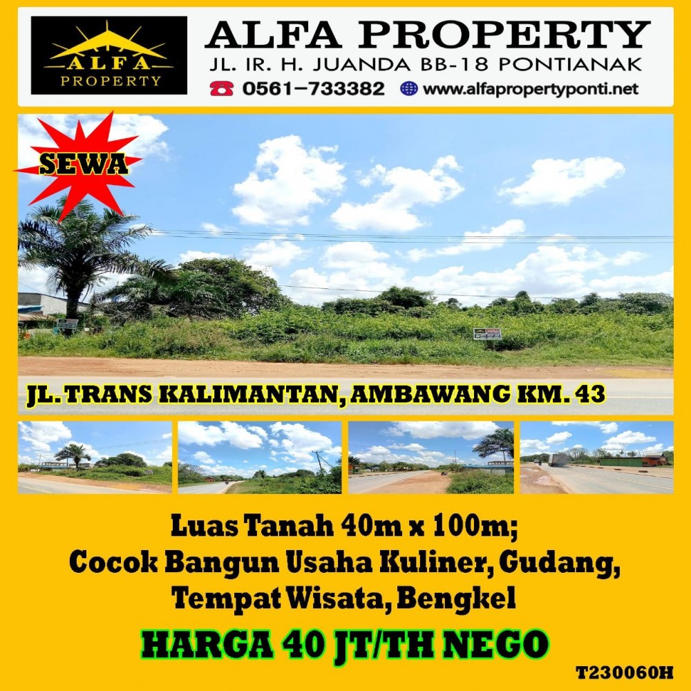Alfa Ptoperty Tanah Trans Kalimantan Kota Pontianak