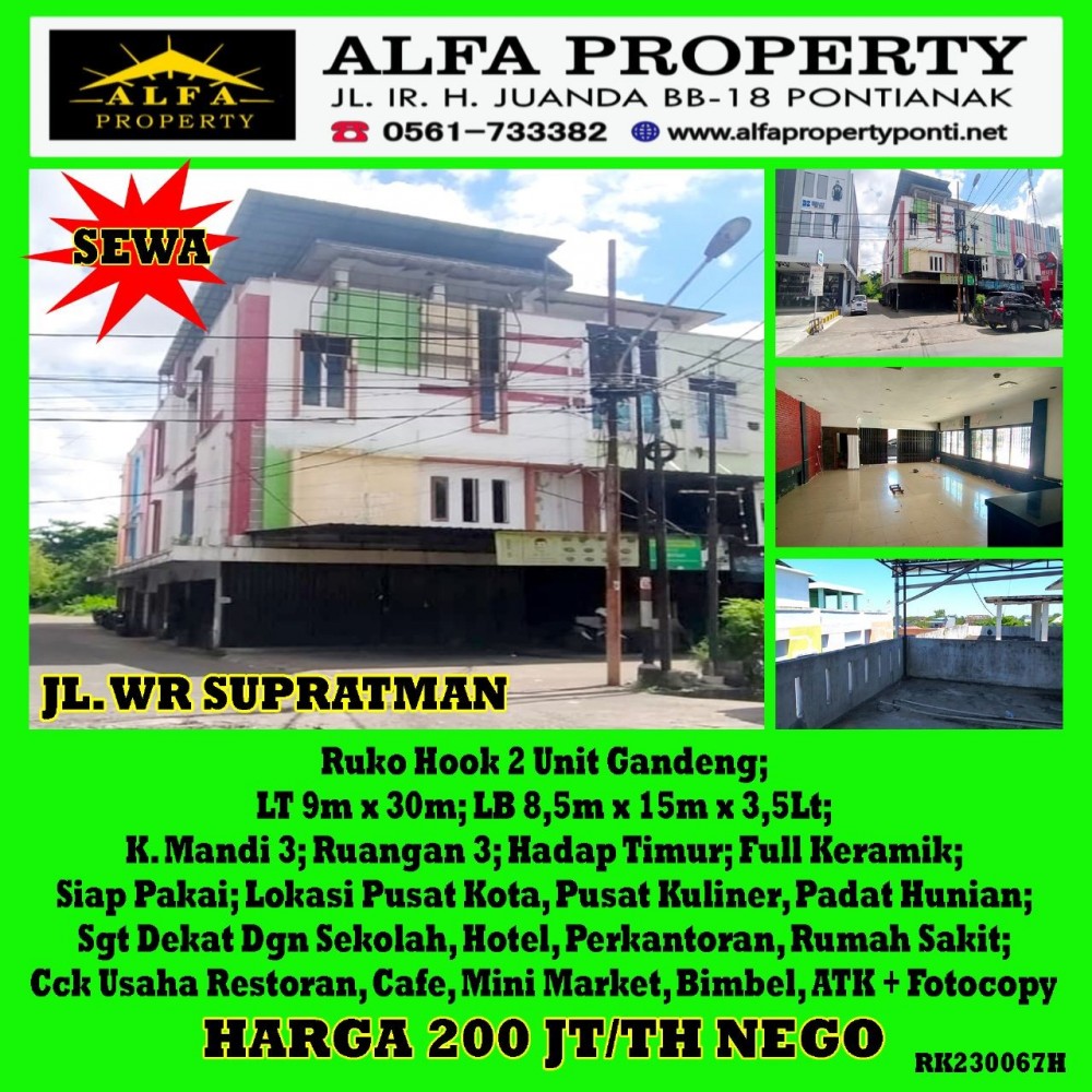 Alfa Property Ruko WR Supratman Kota Pontianak