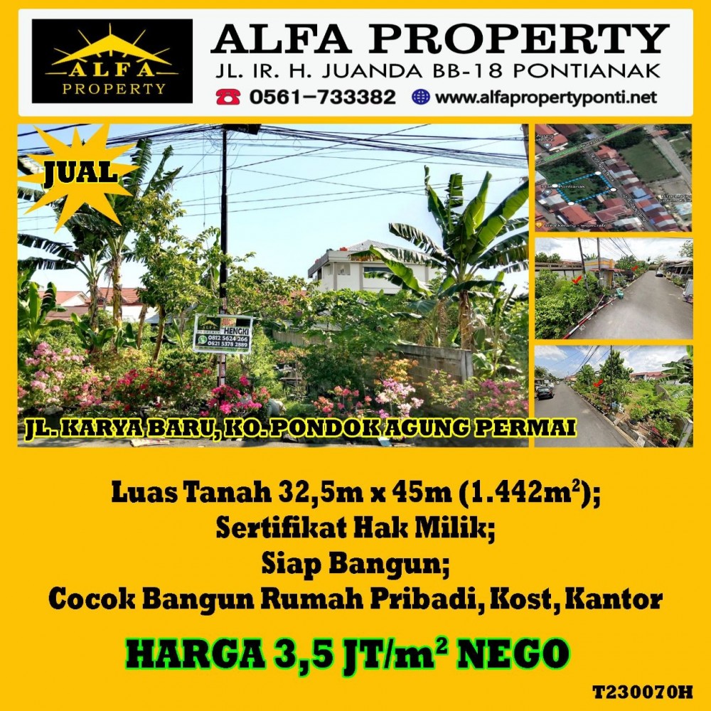 Alfa Property Tanah Pondok Agung Permai Kota Pontianak
