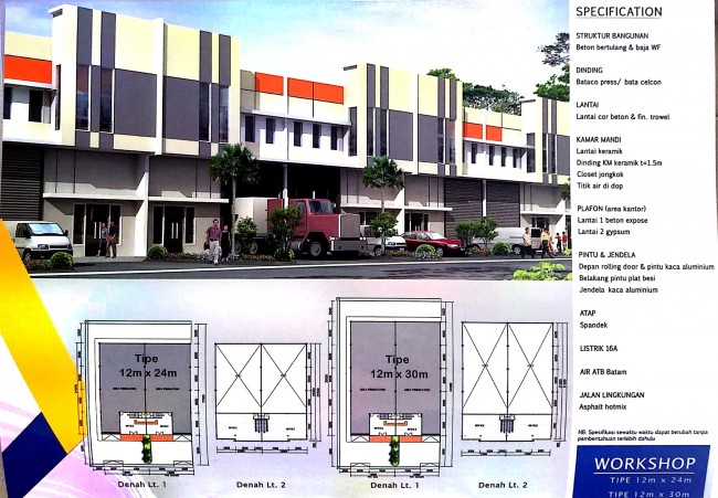 Dijual Marine Workshop Tanjung Uncang Batam
