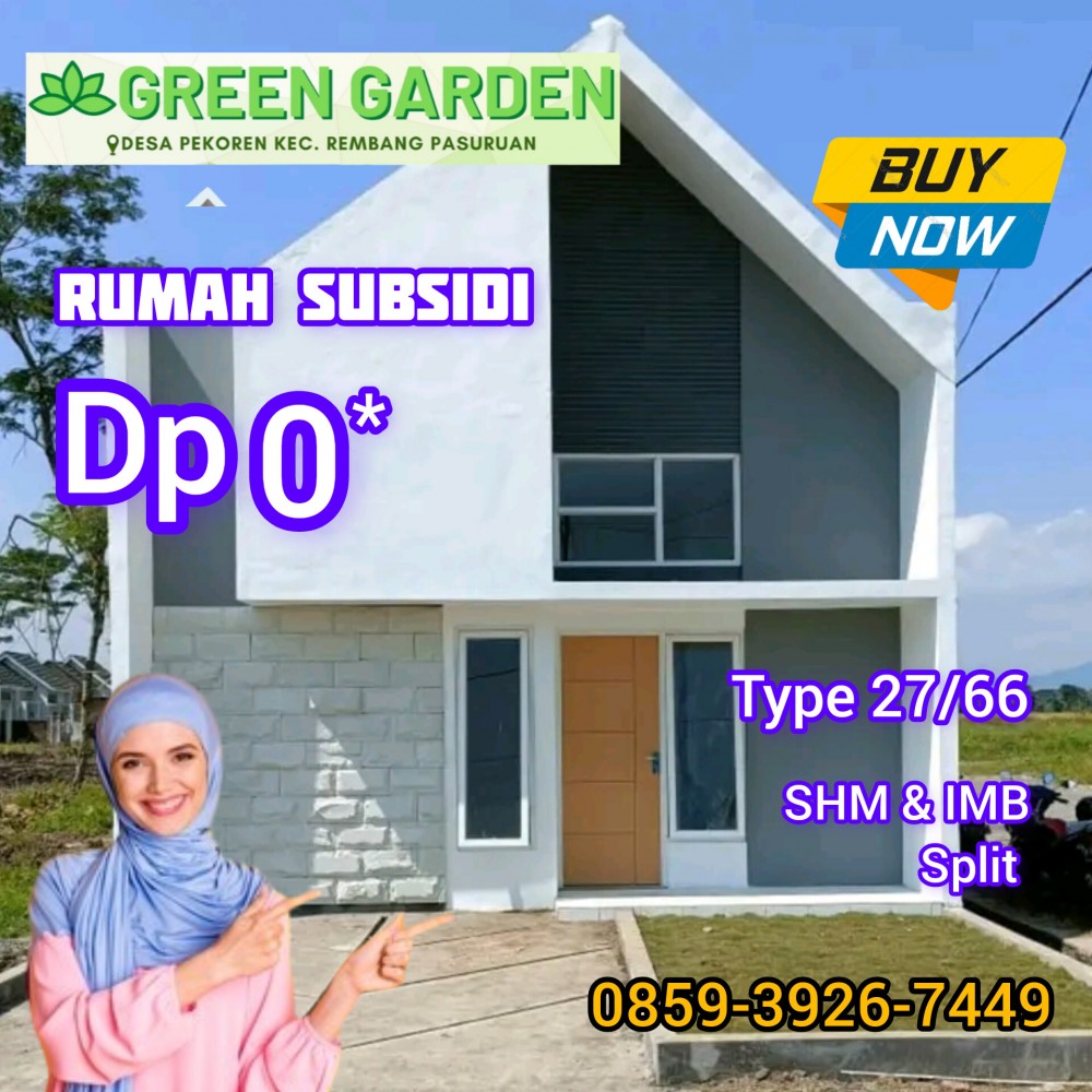 Rumah Subsidi mulai DP 0 di Pekoren Pasuruan 