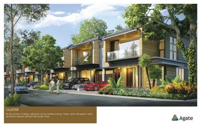  Rumah  keren 2 lantai cluster di gading serpong harga 899 