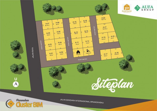 Cluster Syariah Exclusive dekat Bandara BIM Padang, Bonus Taman dan Pohon Kurma
