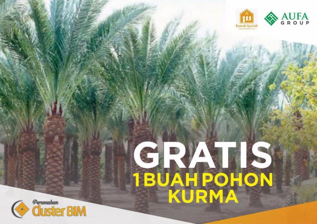 Cluster Syariah Exclusive dekat Bandara BIM Padang, Bonus Taman dan Pohon Kurma