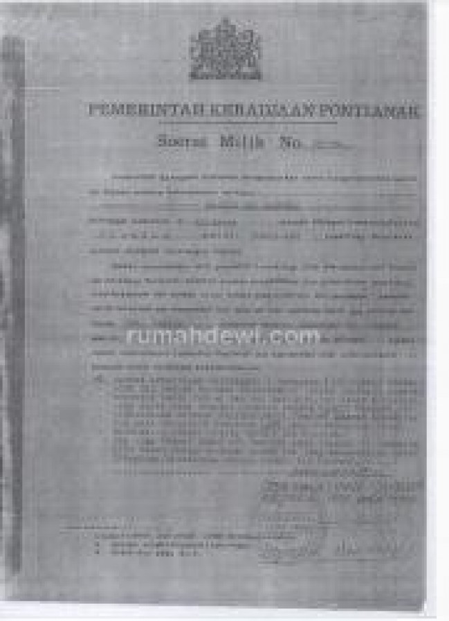Tanah Kerajaan Pontianak sejak 1901