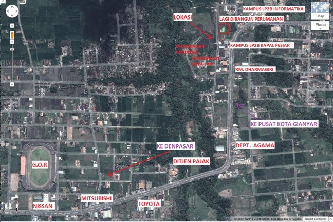 Dijual Tanah di Pusat Kota Gianyar