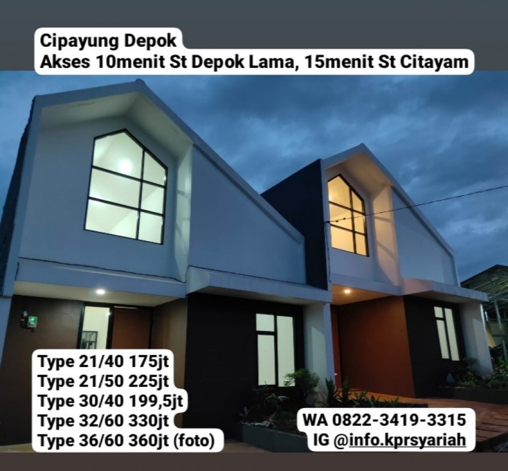 Rumah murah Cipayung Depok 15menit stasiun Citayam