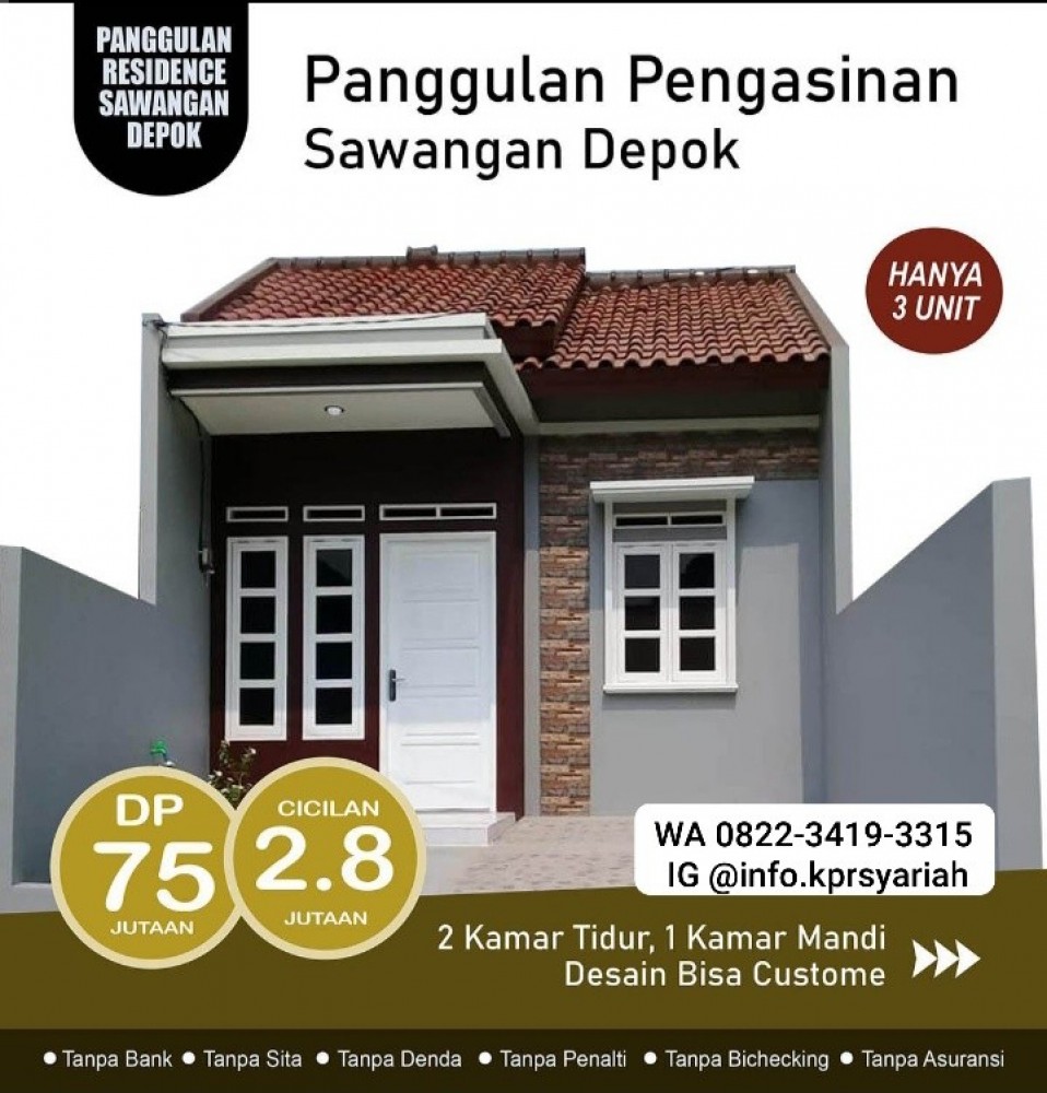 Rumah baru inden 275jt Panggulan Residence Sawangan Depok