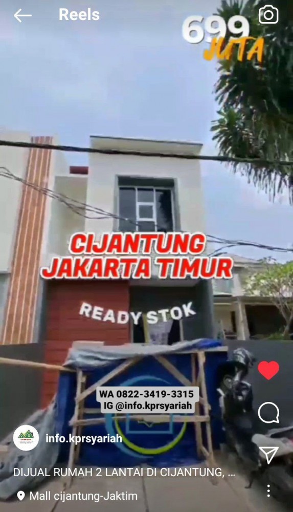 Ready 2lantai Aparthouse Cijantung Pasar Rebo Jakarta Timur